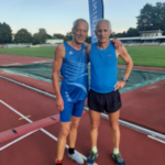 Unsere ältesten Starter: Ralf Schönberg (66) und Zabel (fast 75). Ralf sicherte sich dn Titel über 800m